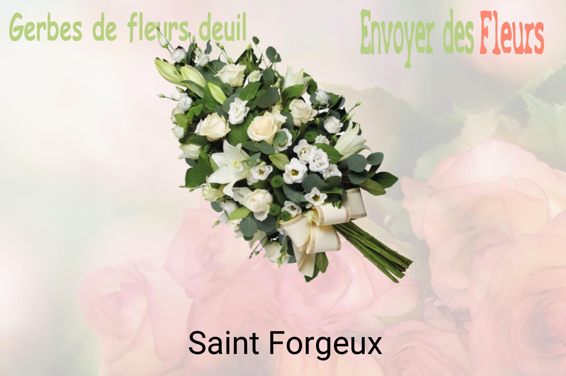 Gerbe de fleurs de deuil livrée à Saint-Forgeux